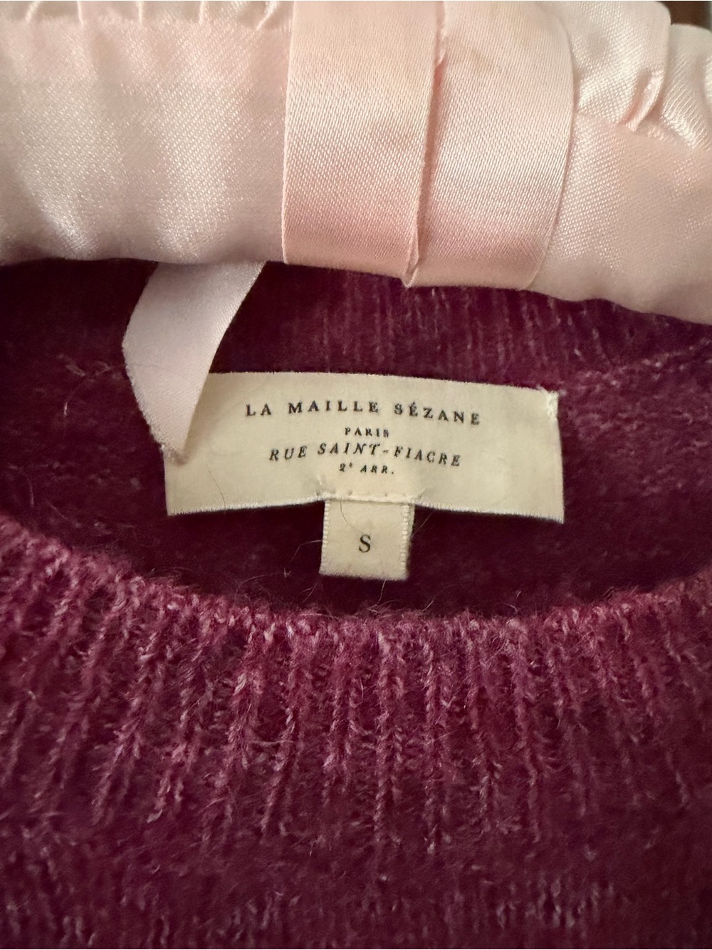 NWOT Sezane Louisa Sweater in RARE Figue color, size Small - Picture 5 of 6